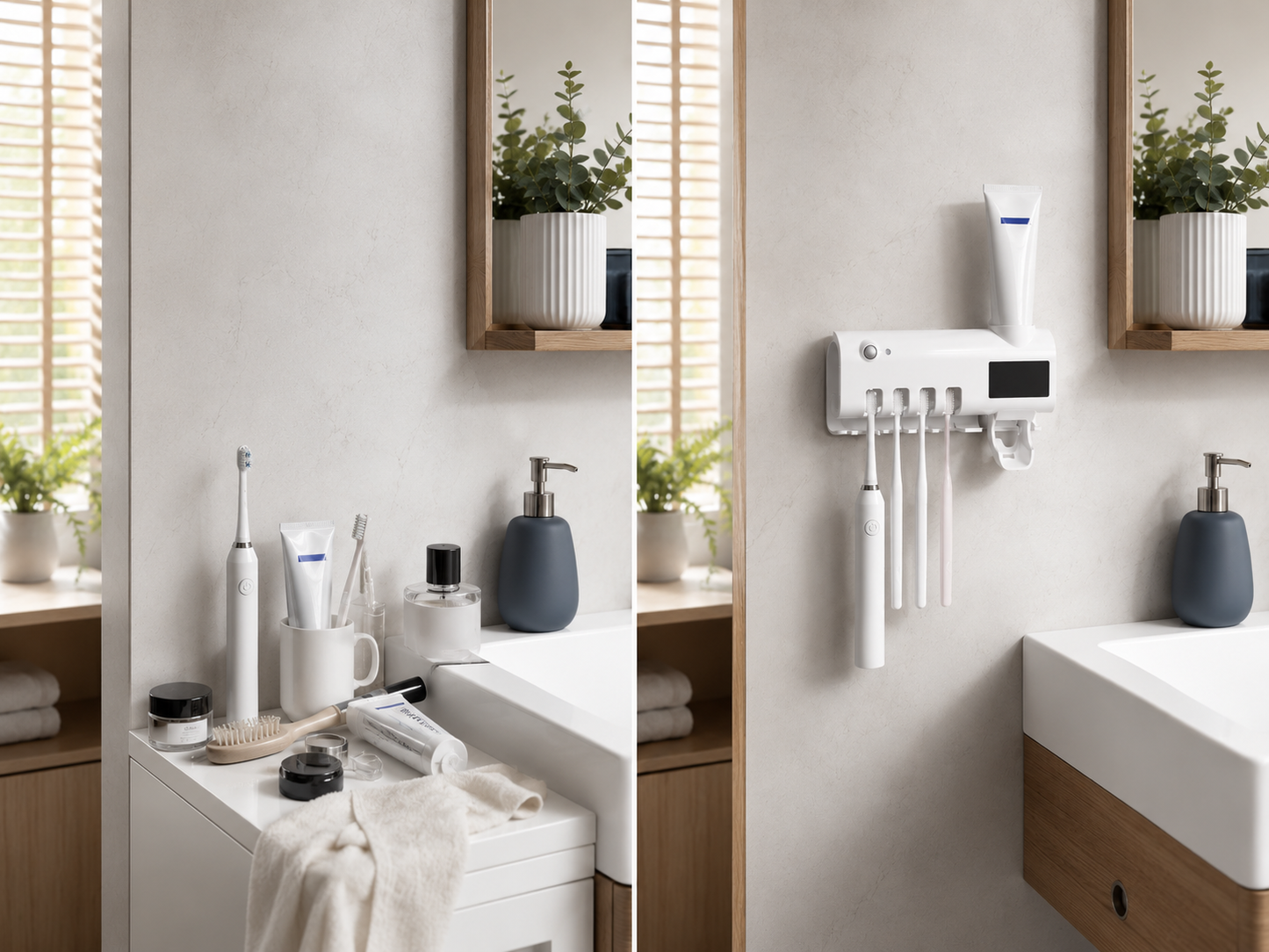 Smart Wall-Mounted Bathroom Organiser