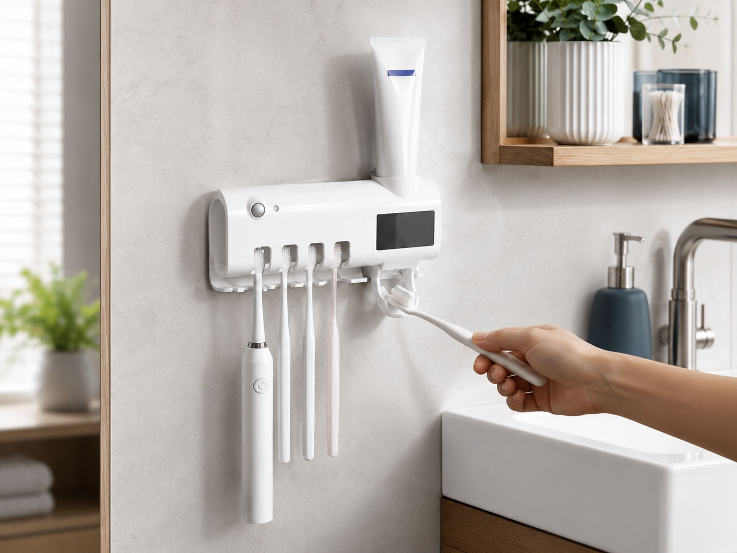 Smart Wall-Mounted Bathroom Organiser