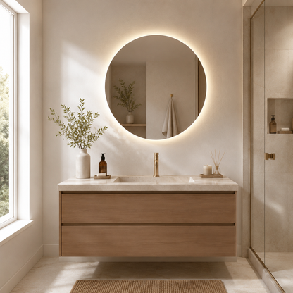 Wall-Mounted LED Bathroom Mirror