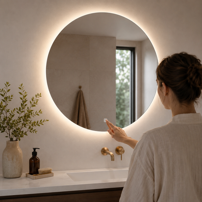 Wall-Mounted LED Bathroom Mirror