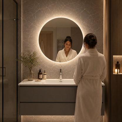 Wall-Mounted LED Bathroom Mirror